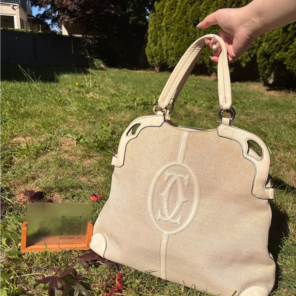 Cartier Cream Designer Tote Bag